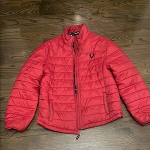 True Religion Red Puffer Jacket